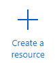 Valitse 'Create a resource'